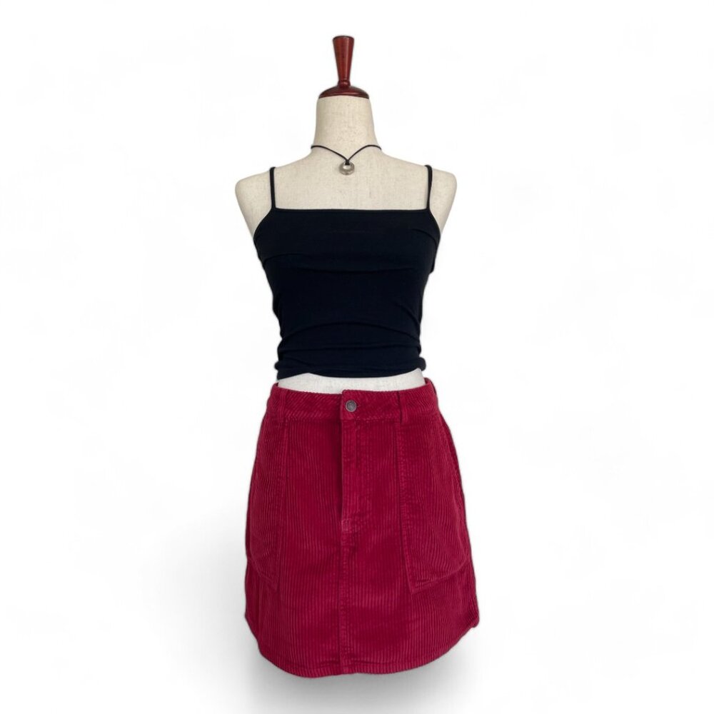 Abercrombie & Fitch Corduroy Skirt Red Size S Women's